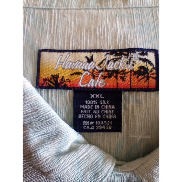 Havana Jack's Cafe 100% Silk Men's Hawaiian Shirt Size XXL - Picture 7 of 9